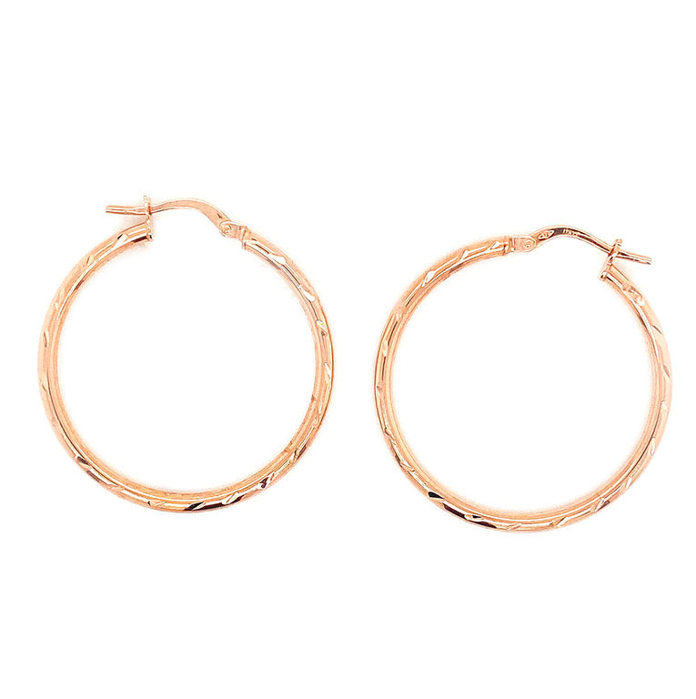9ct Rose Gold Hoops