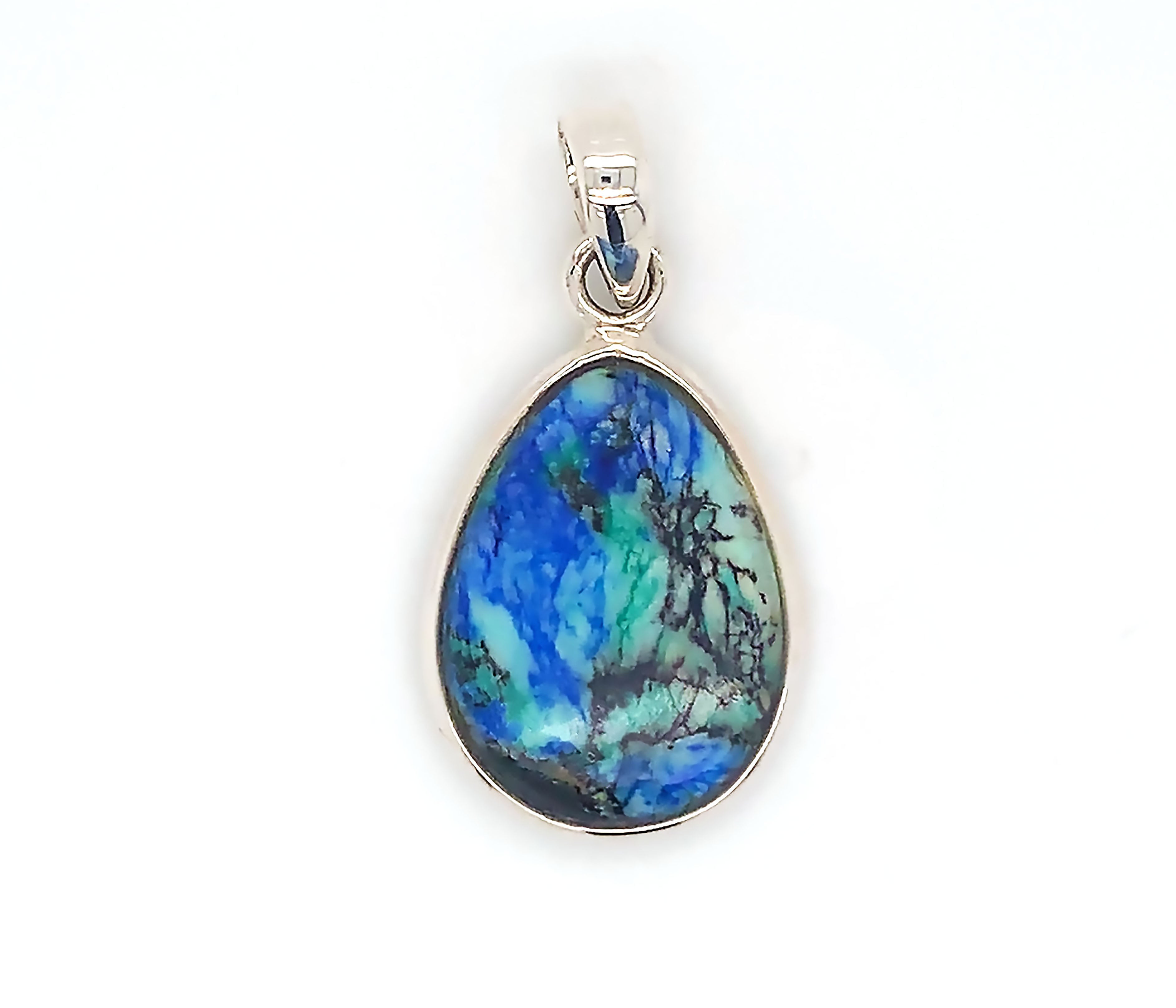Silver Turquiose Azurite Pendant