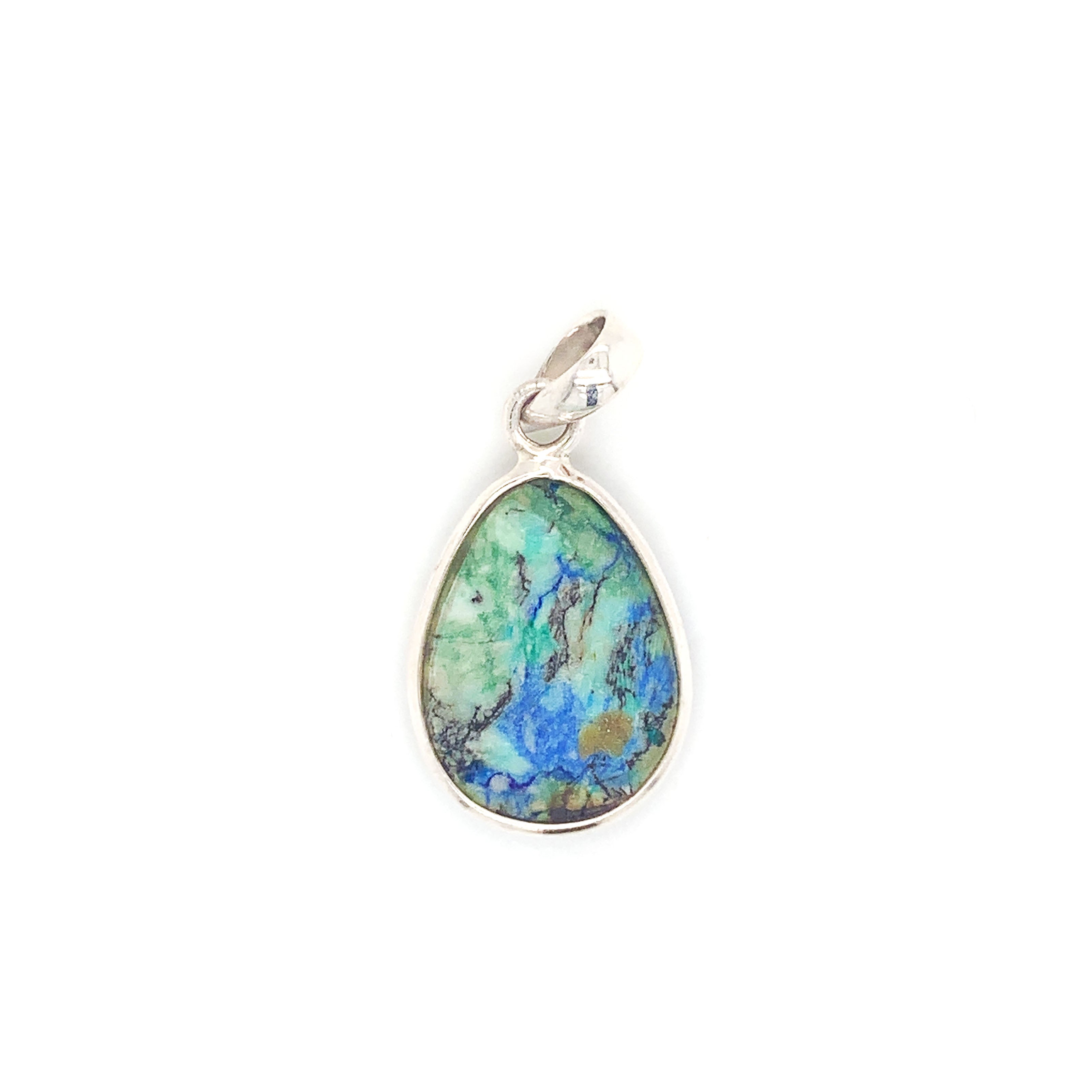 Silver Turquiose Azurite Pendant