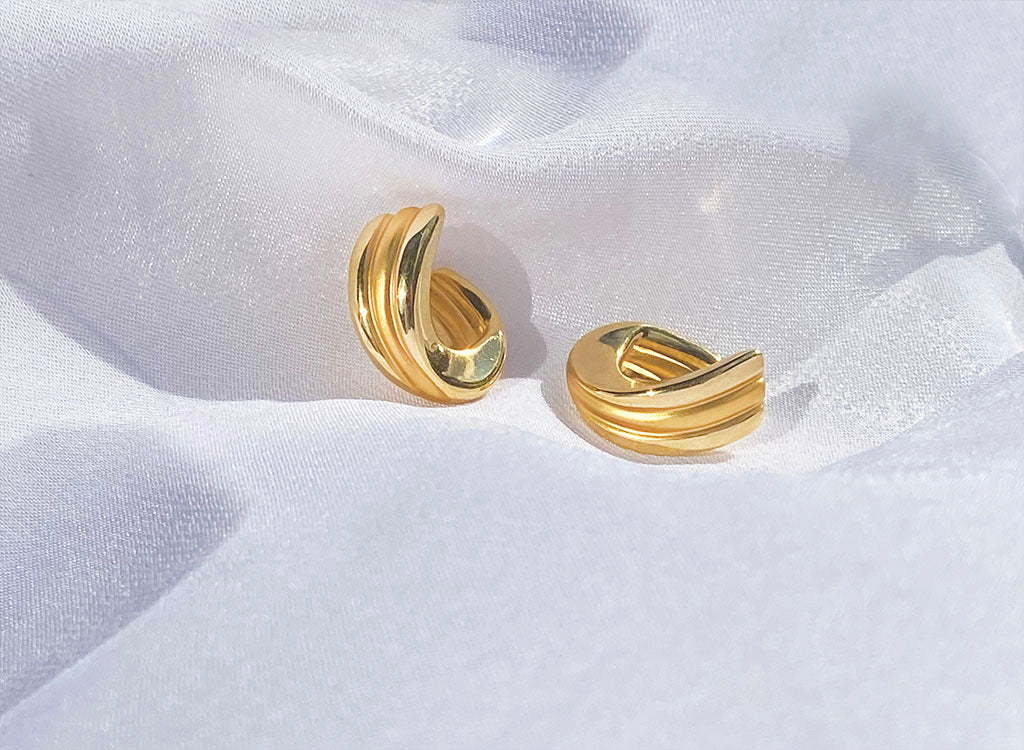 18ct Yellow Gold Clip Earrings