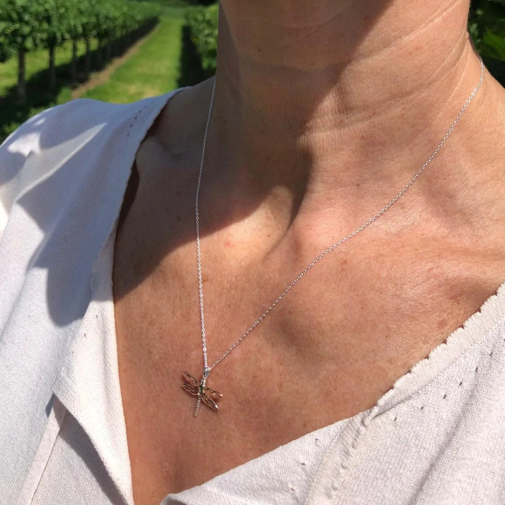 Mayfly sterling silver necklace