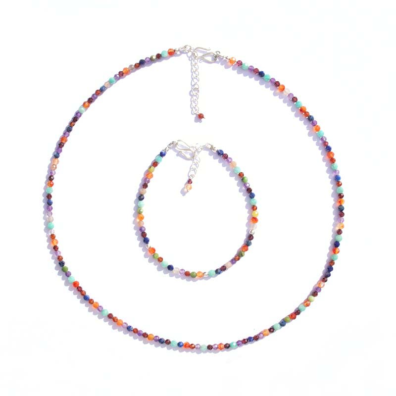 Silver rainbow necklace