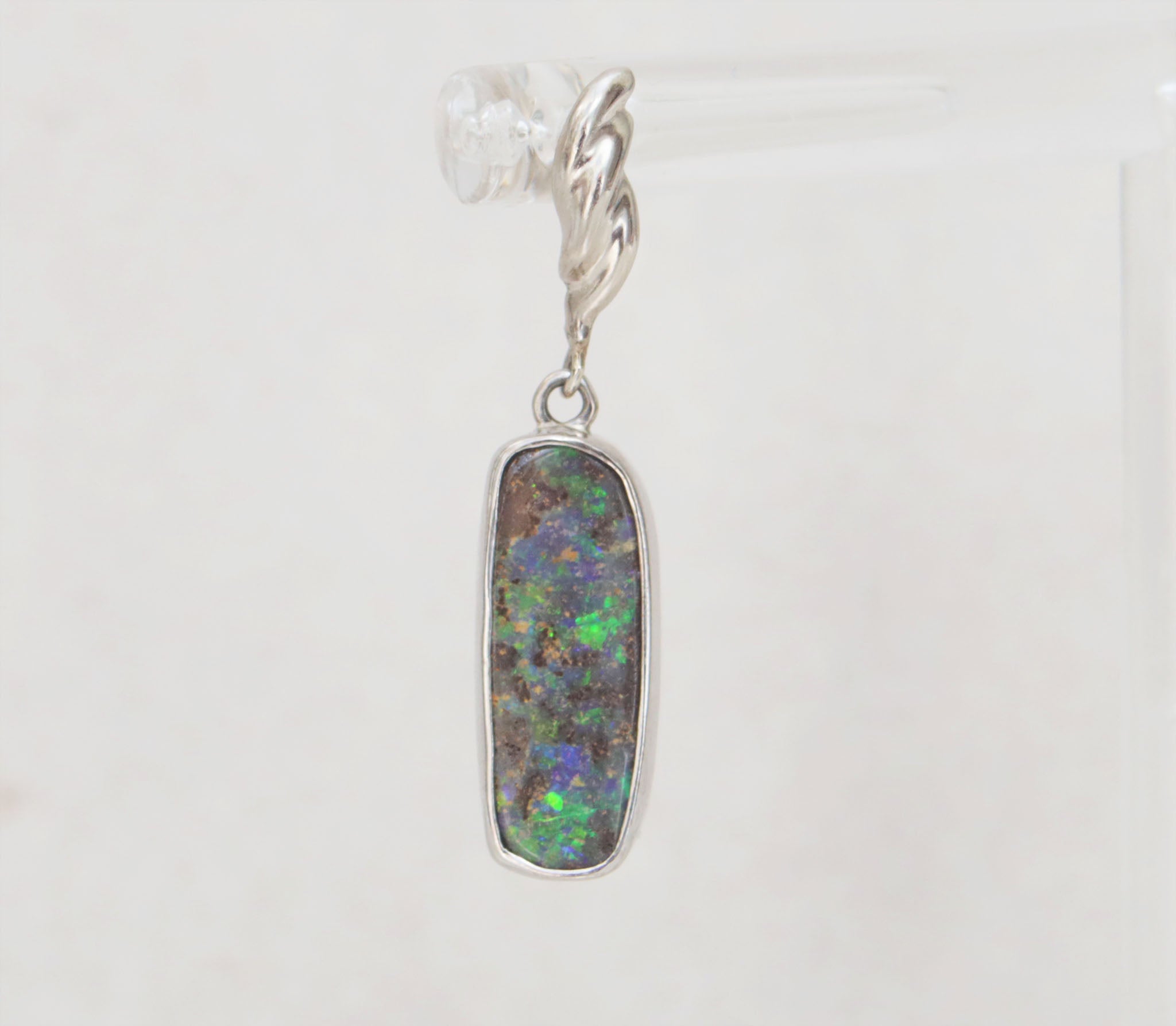 Silver Australian Boulder Opal drops