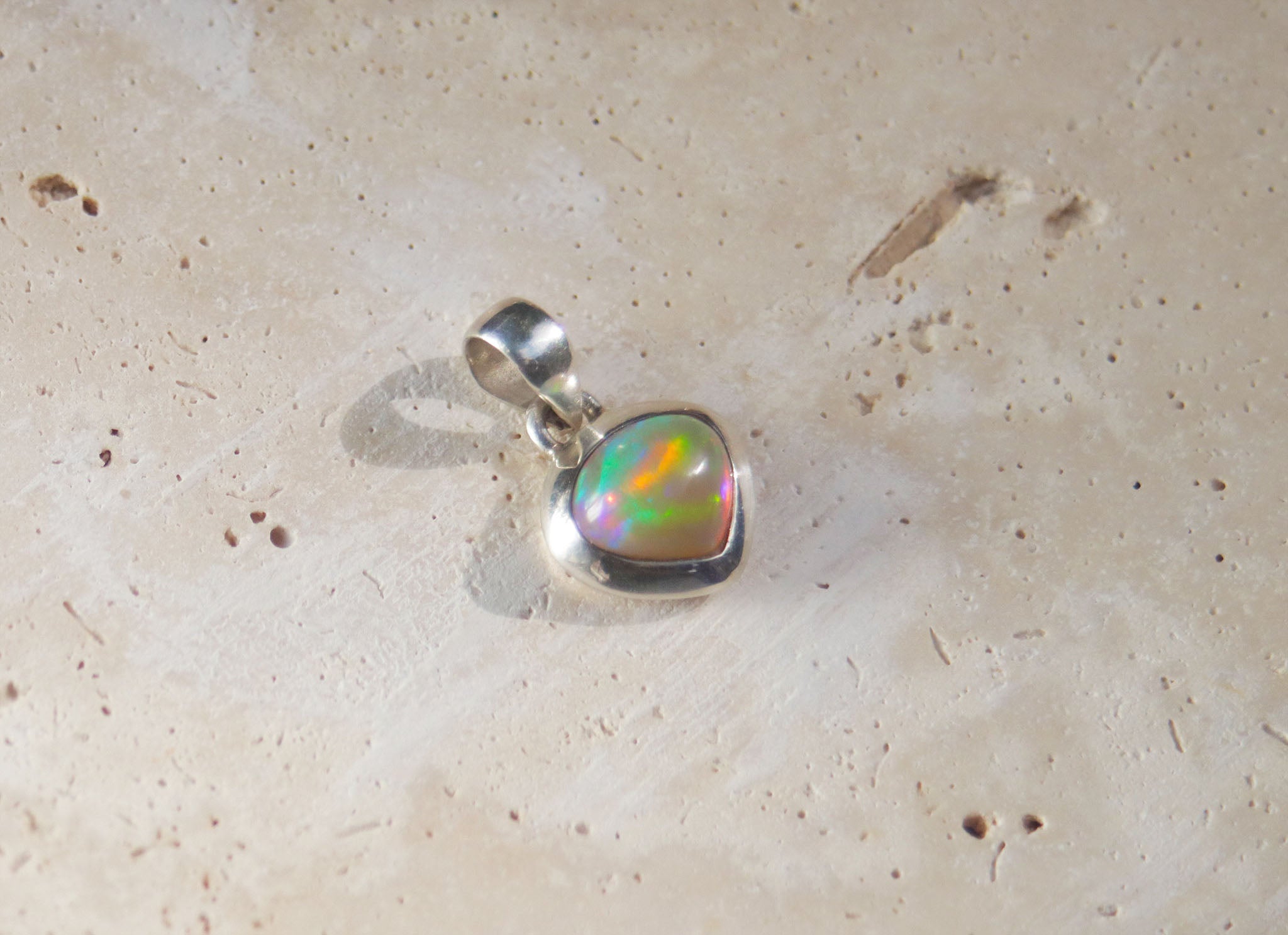Silver Ethiopian Opal Pendant