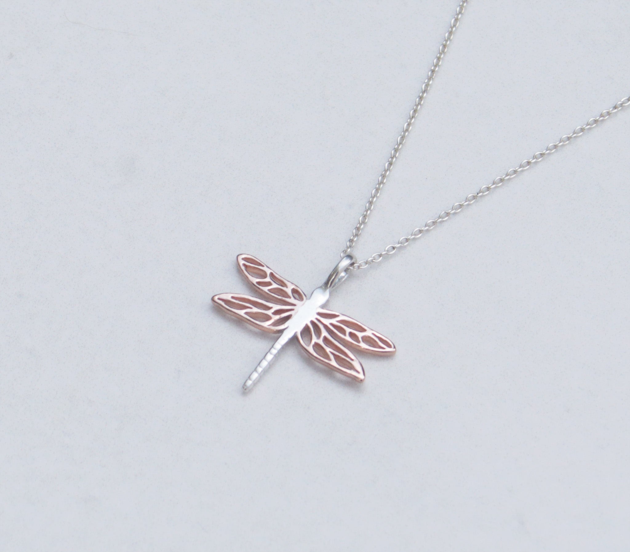 Mayfly sterling silver necklace