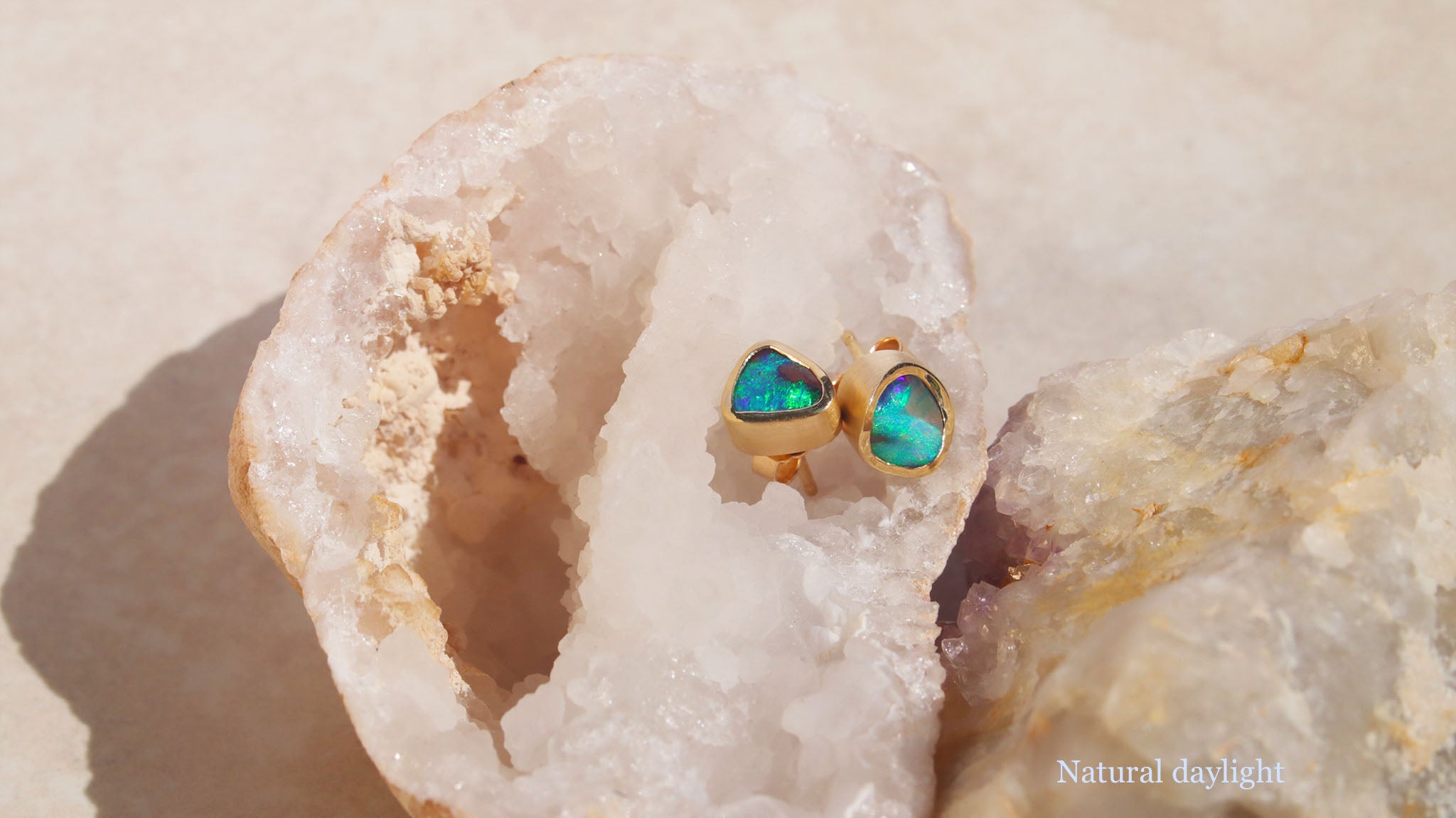 Australian Boulder Opal stud earrings