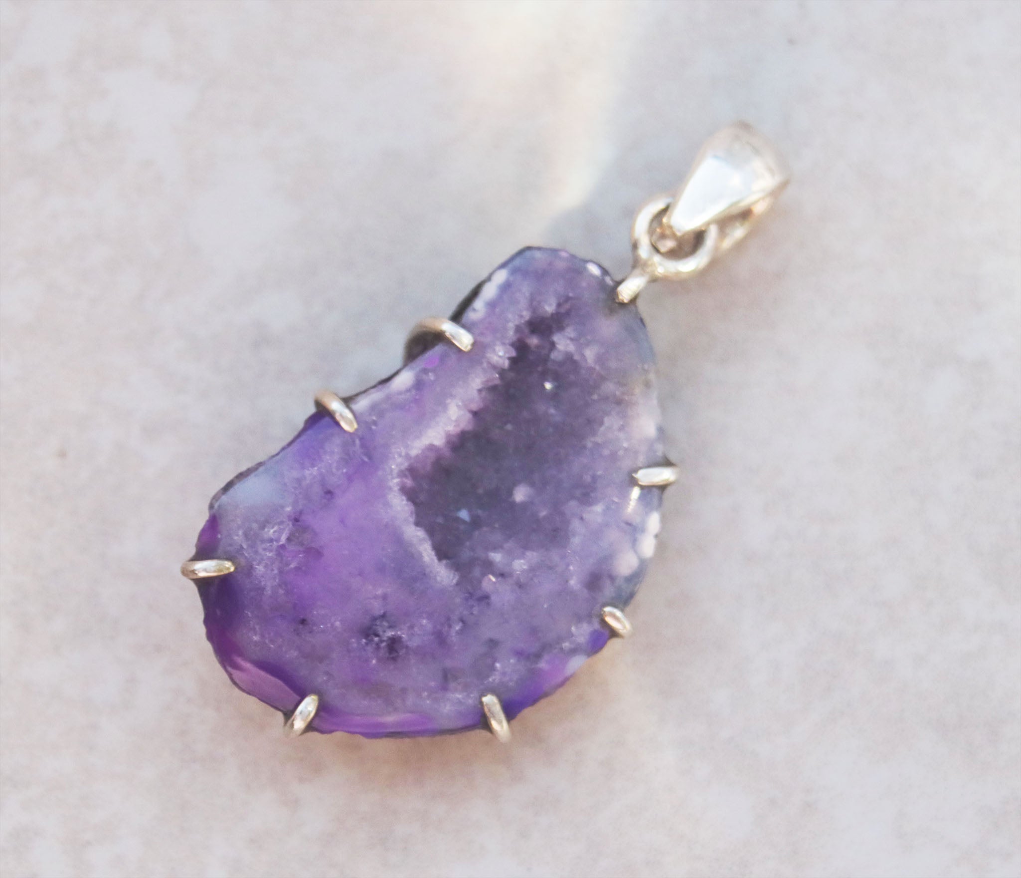 Purple Agate Pendant