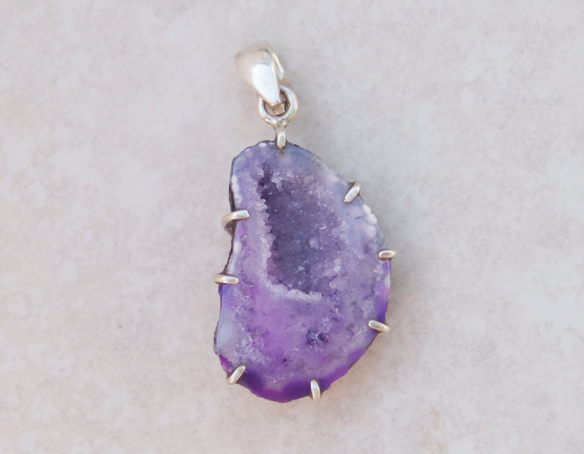 Purple Agate Pendant
