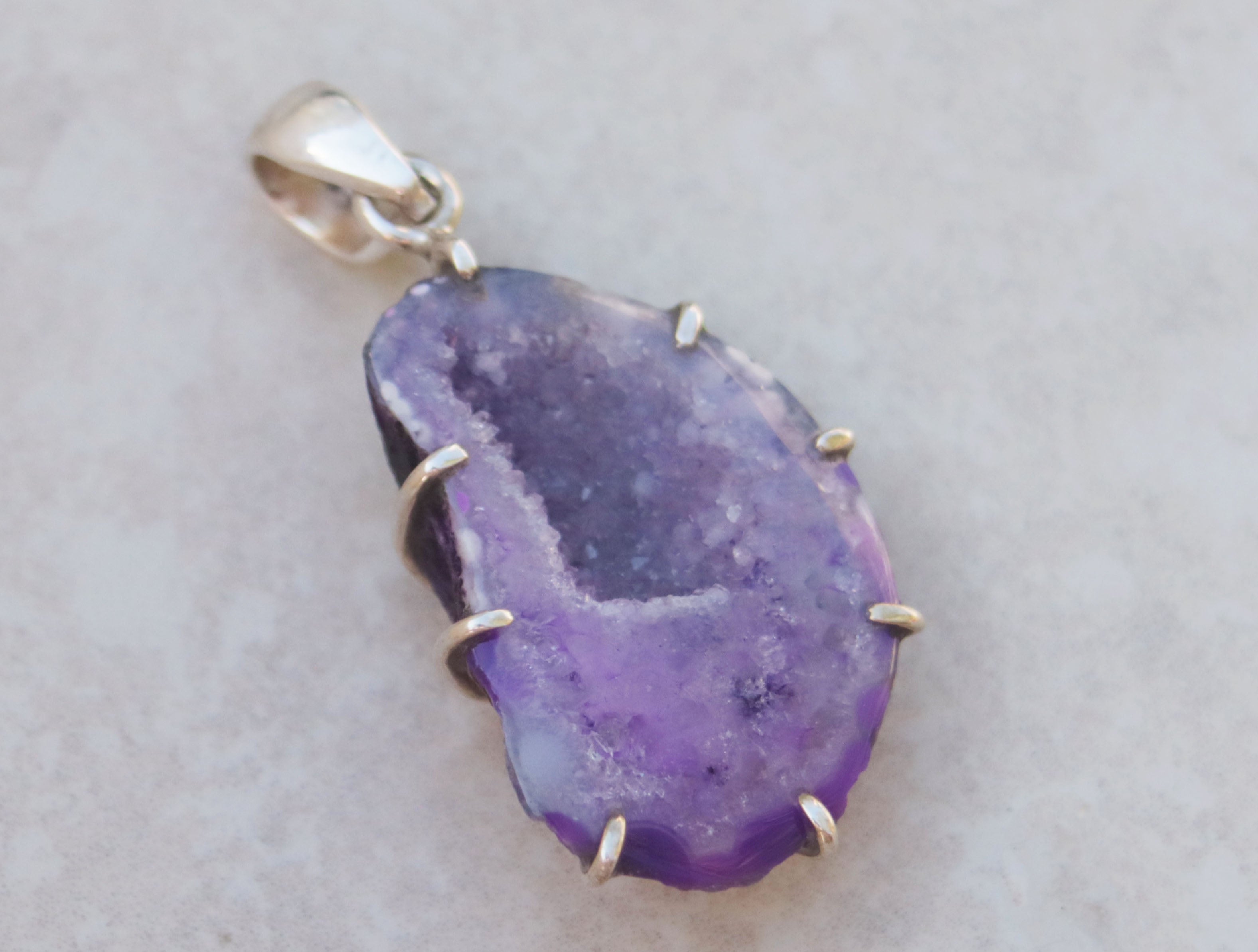 Purple Agate Pendant