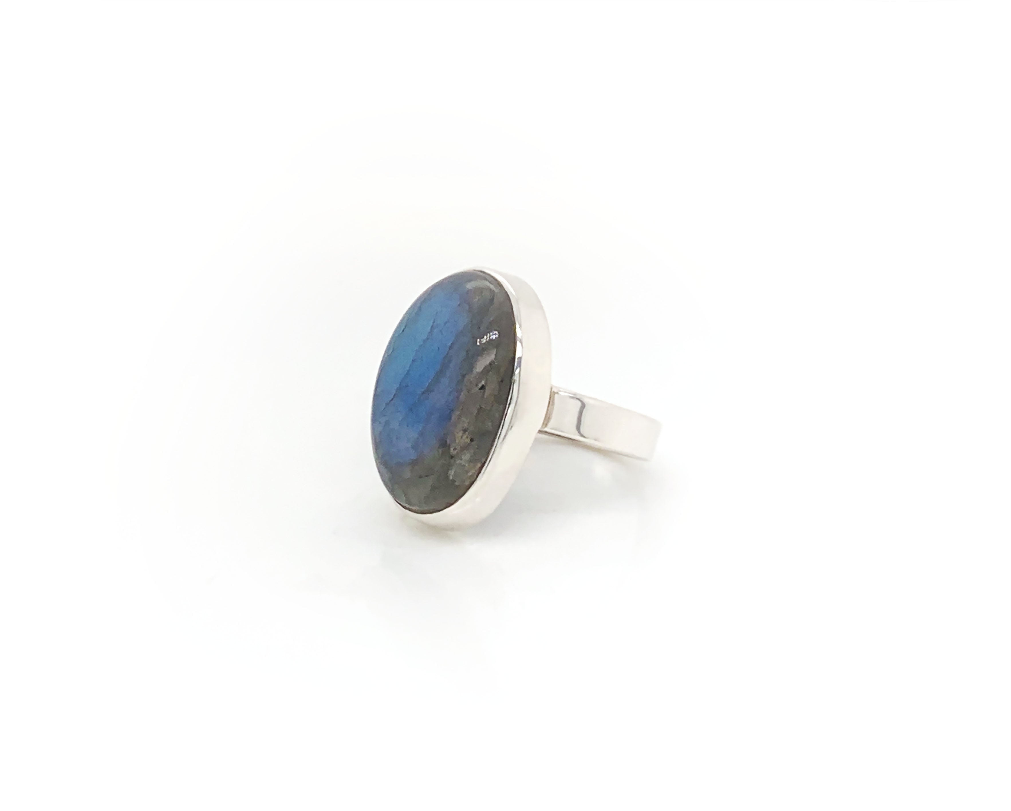 Silver Labradorite Ring