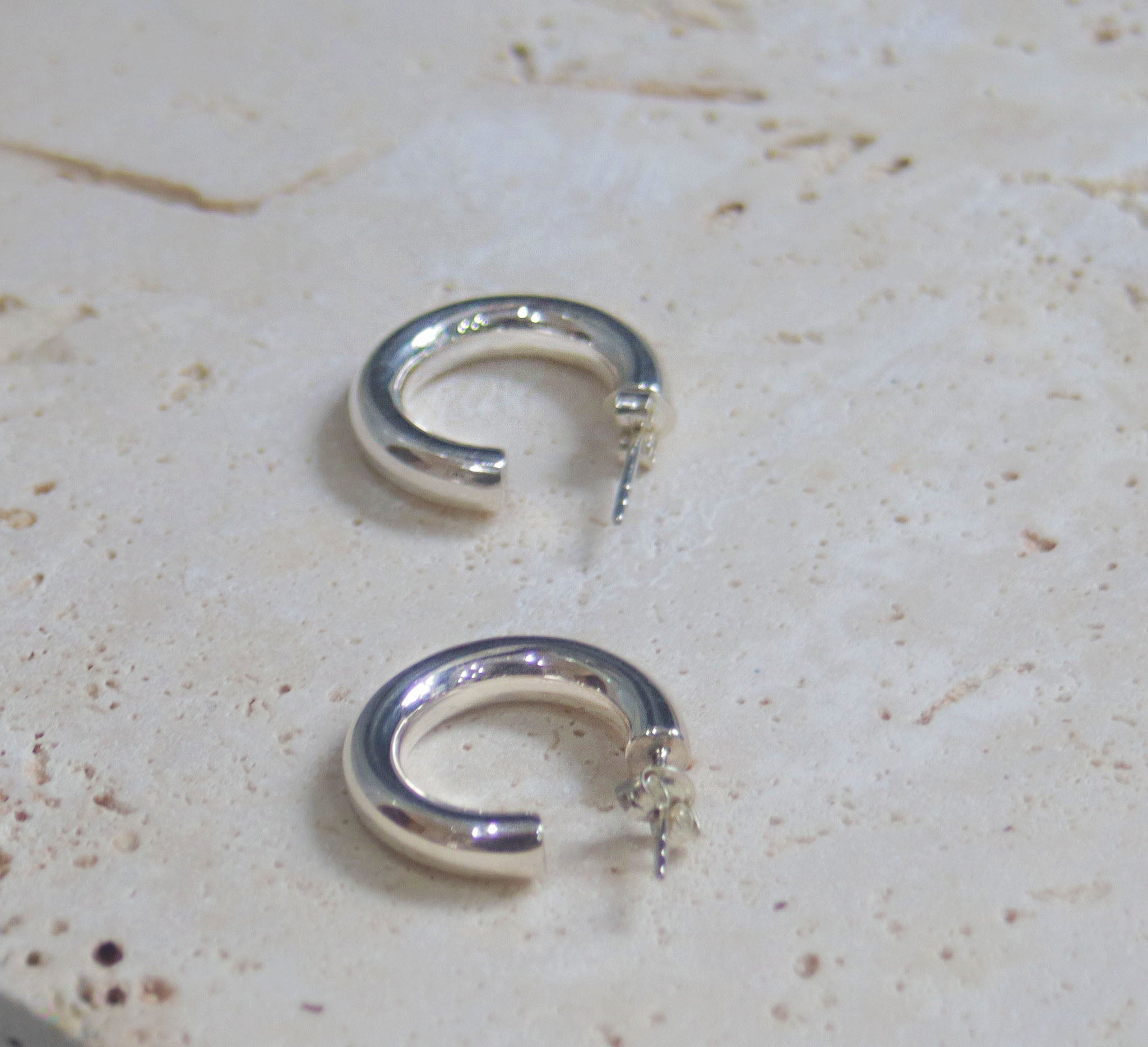 Thick Silver Hoop Earring - Simply Jewellery