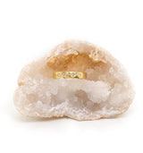 18ct Yellow Gold Hammered Effect Diamond Band