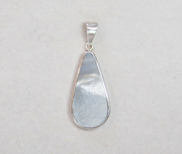 Silver Mother of Pearl drop pendant