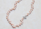 Princess pearl necklace with heart lock