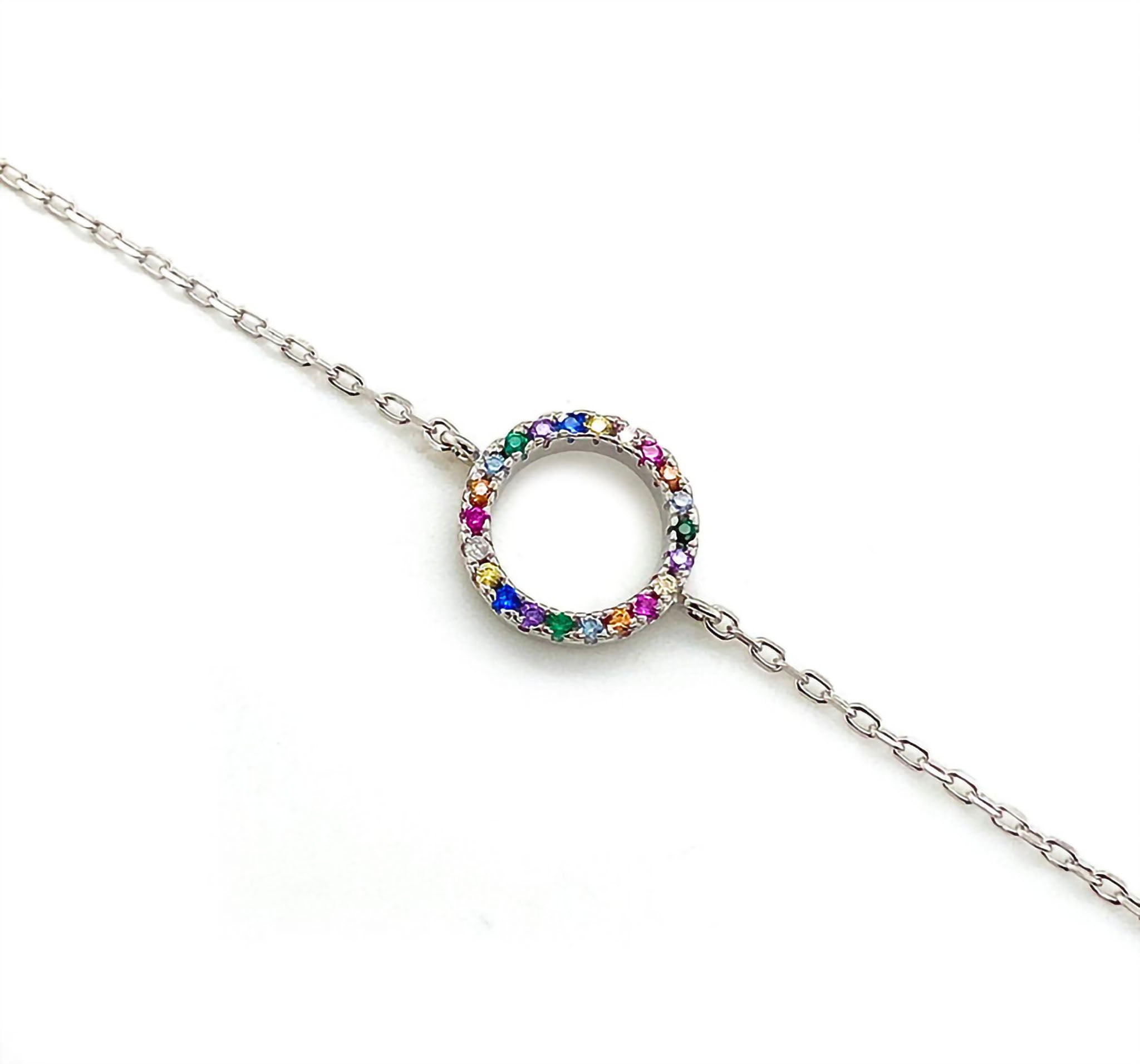 Silver Rainbow Bracelet