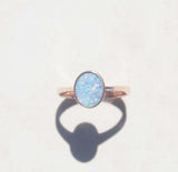 9ct Rose gold Opal galaxy ring