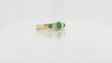 18Kt Yellow Gold Emerald & Diamond Five Stone Ring