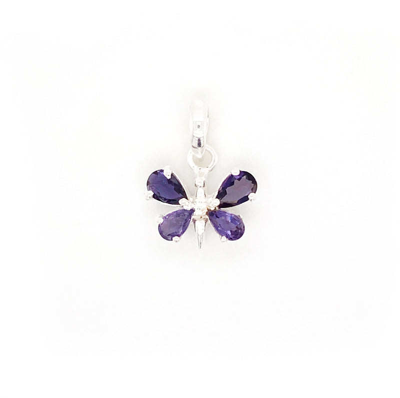 Aquamarine Butterfly Pendant